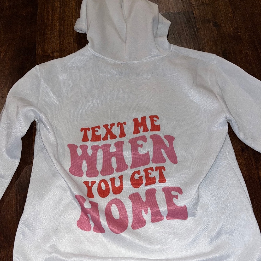 White and Pink Trendy Sweatshirt